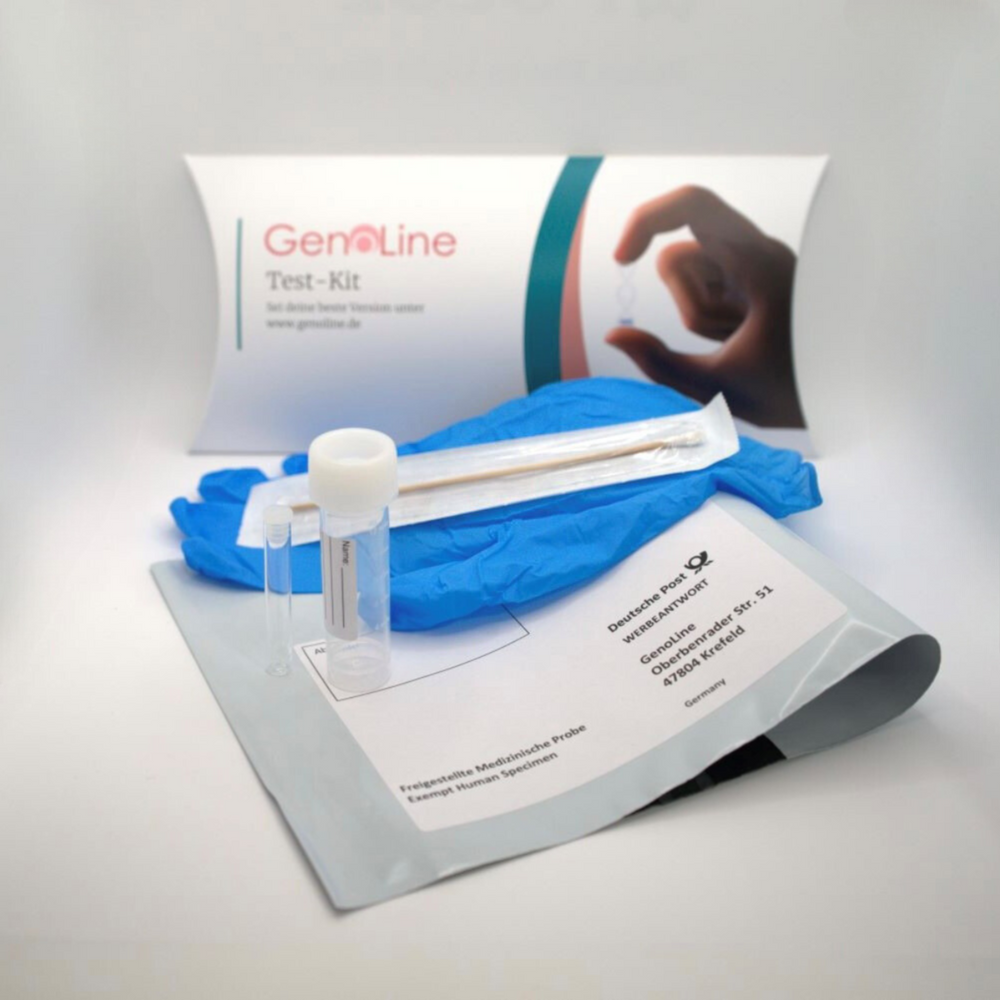 Inhalt des GenoLine Test-Kits für Hunde